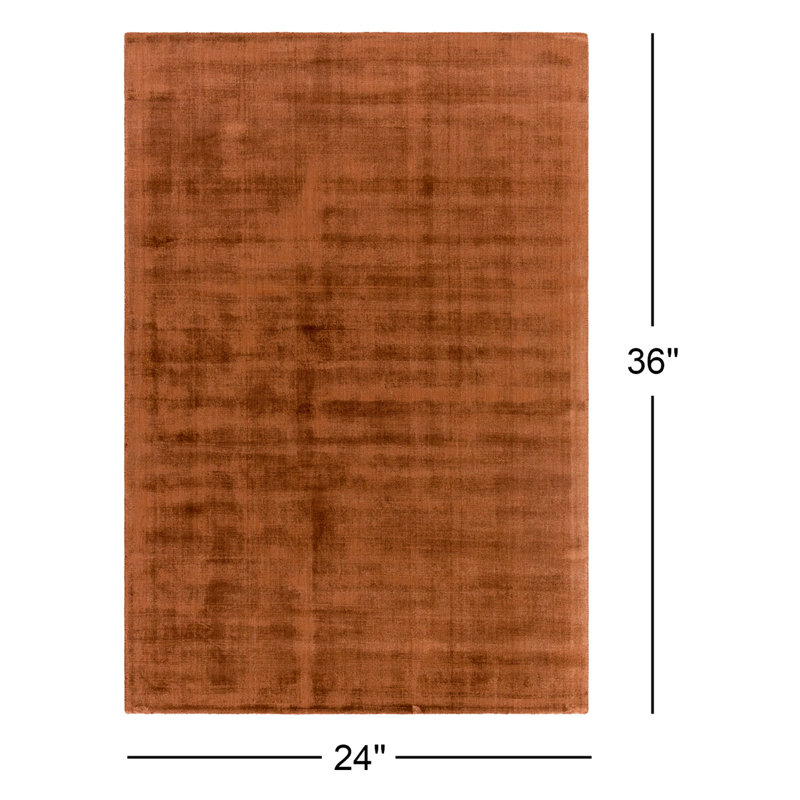 Fennel Hand Loomed Viscose Indoor Rug, Rectangle 2' x 3'