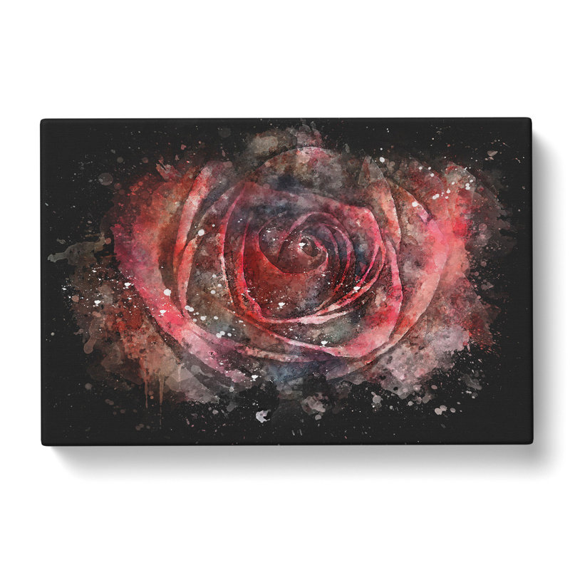 Red Rose - Wrapped Canvas Painting, 40cm H x 60cm W x 3cm D