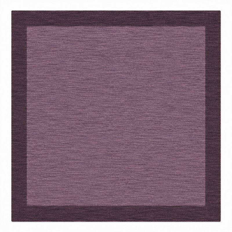 Hand Knotted Loom Wool Eco-Friendly Area Rugs - 10'x10', Square | Purple| Contemporary Modern Design | High Pile | Thick Handmade Anti Skid Rugs for Living Room