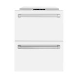 ZLINE Autograph Edition 24 In. Touchstone Refrigerator Drawer in Black Matte and Gold