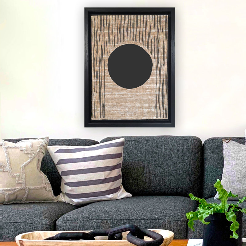 Peinture décorative sur toile, H 26 po x l 18,1 po, Noir