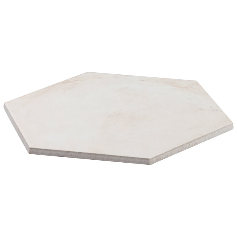 Dash 8.5 in. x 9.84 in. Matte Hexagon Porcelain Floor and Wall Tile (12.66 Sq. Ft. / Case), Matte Bianco