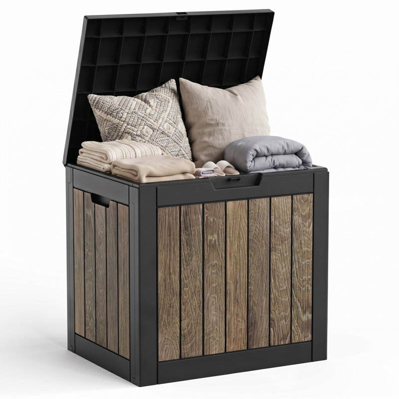 Boîte de rangement extérieure 40 gallons, contenant de rangement en résine imperméable et verrouillable