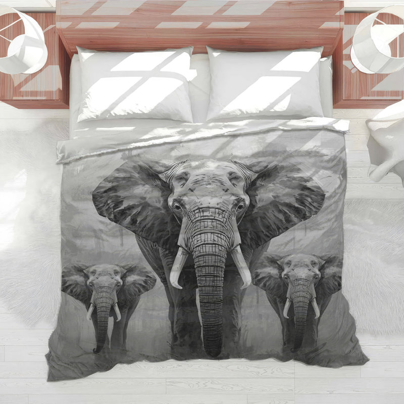 Édredon Three African Elephants, Simple extra long