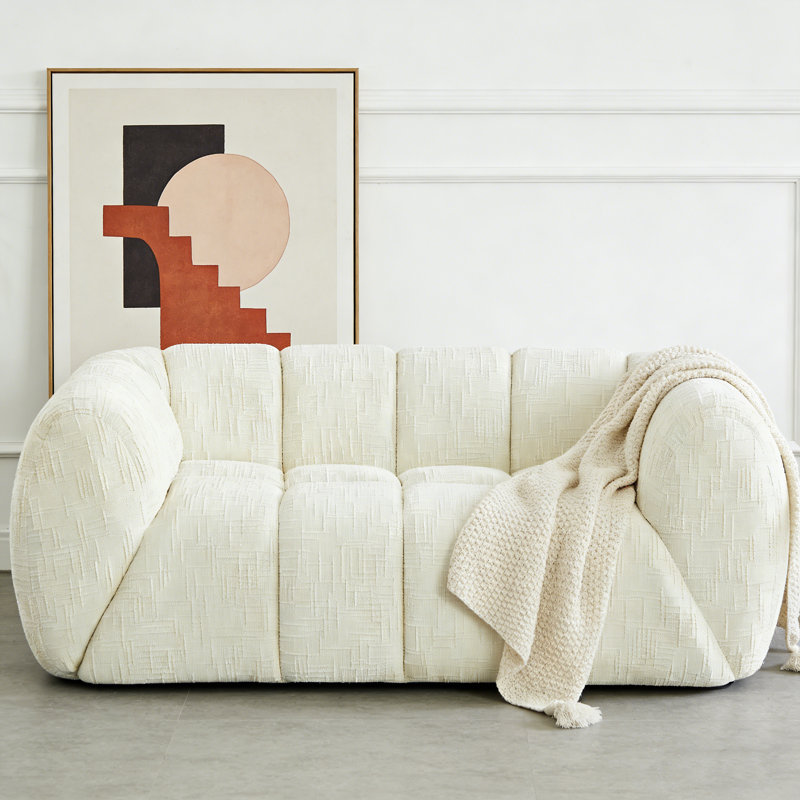 Canapé nuage matelassé Pure Foam, Chenille - beige