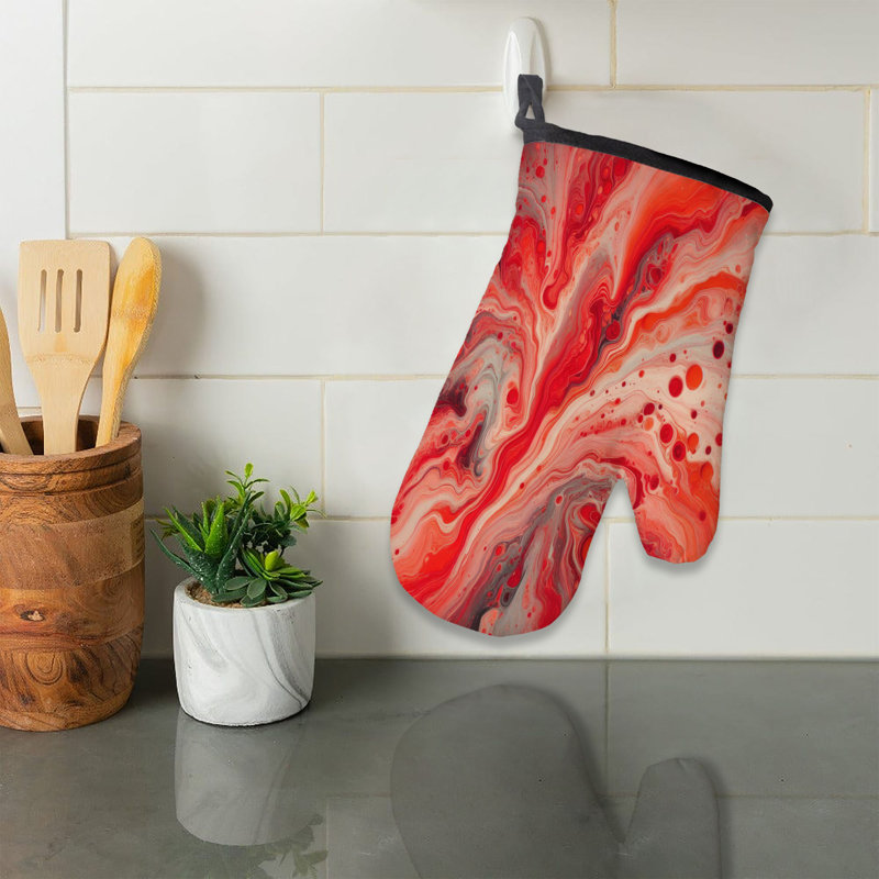 Rippled Marble Streams Oven Mitt Cotton Twill