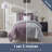 Bed-in-A-Bag Reversible Comforter Set with Bed Sheets & Memory Foam Cooling Pillows-115995413-115995414