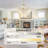 8-Light Tiered Gold K9 Crystal Chandelier