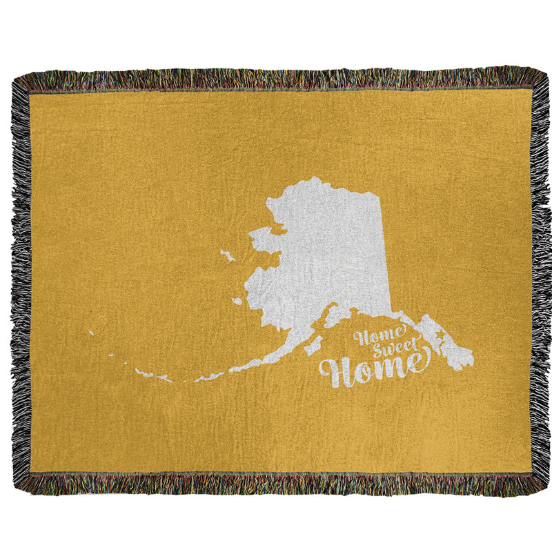 Jeté en coton tissé juneau doux, l 50 po x L 60 po, Jaune