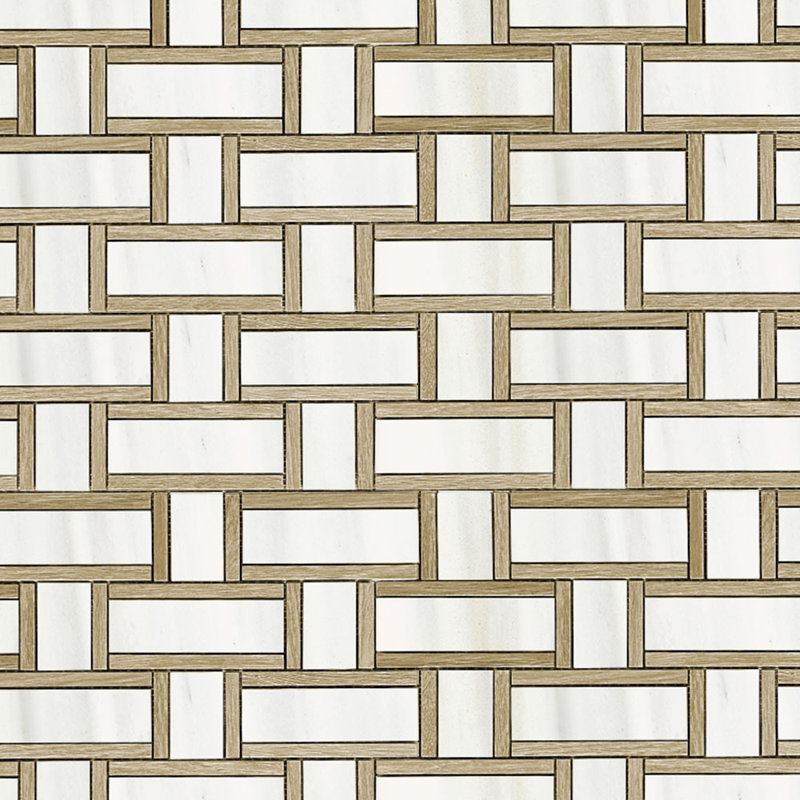 Mélange de mosaïques rectangulaires, Marron clair