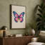 Symmetrical Butterfly Botanical - Wrapped Canvas-1409211849-1409211860