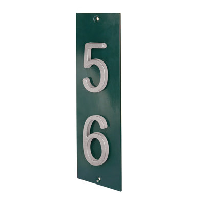 Plaque d'adresse verticale en aluminium Royal Shade