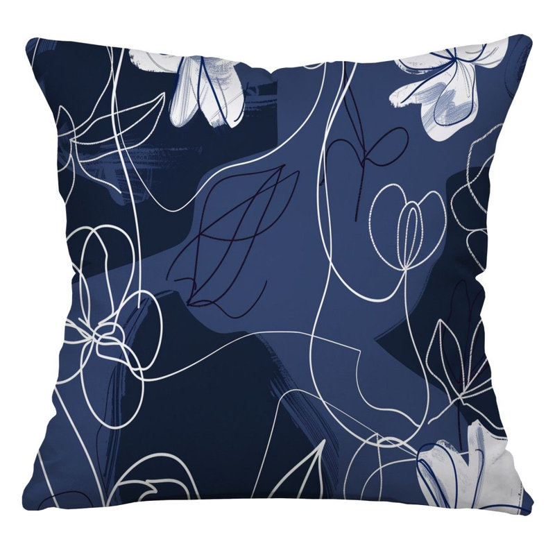 Coussin décoratif réversible en mélange de coton Botanical Cool, H 18 po x l 18 po