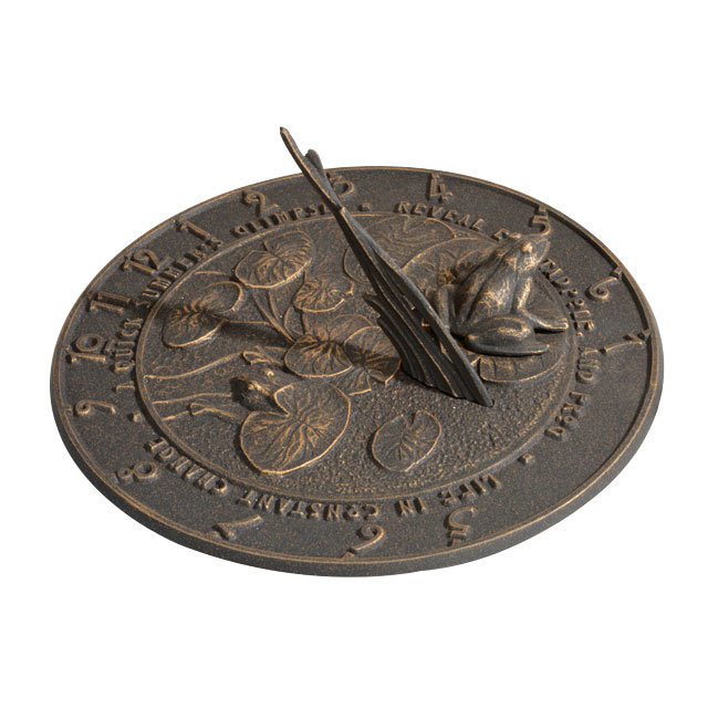 Frog Sundial, Oil Rubbed Bronze