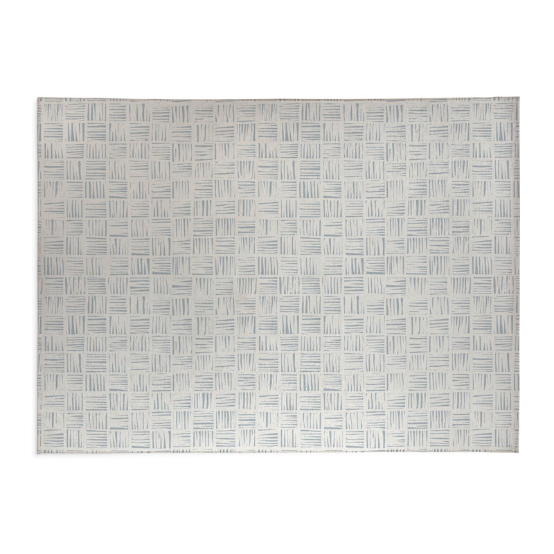 Tapis de cuisine anti-dérapant Lash, Bleu ardoise, Rectangulaire 2 pi x 3 pi