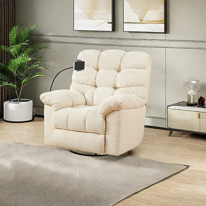 Broughton, Beige Corduroy, Rocker/Swivel
