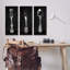 «Vintage Silverware Cutlery Kitchen Ustensiles Kitchen» par Carol Robinson - ensemble de 3 impressions sur toile flottante-75889434