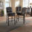 Chareese Swivel Upholstered Faux Leather Counter Stool-328801873