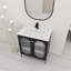 Ensemble de meuble-lavabo simple 30,02 po avec plateau en céramique Sanjai-1795759141