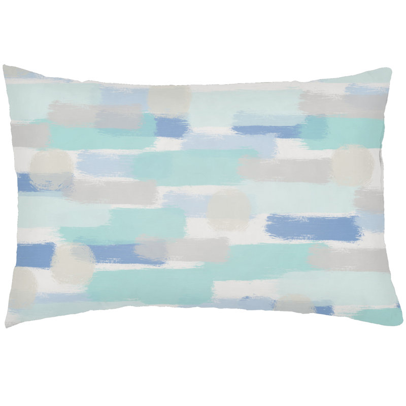 Seaside Splendor Indoor/Outdoor Reversible Throw Pillow, Blue