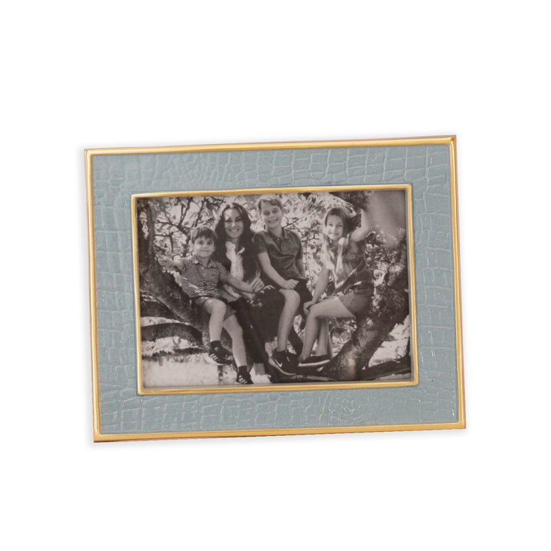 Encanto Croc Rectangle Picture Frame, Cream, 5" W x 7" H