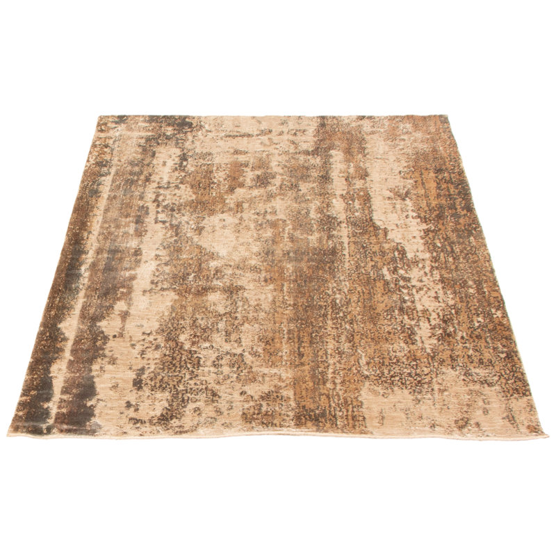 Tapis brun clair / ivoire tissé à la main Sprinkel