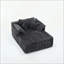 Chaise longue surdimensionnée en velours côtelé de 60 pouces pour une lecture et une détente confortables, aucun assemblage requis (gris foncé)