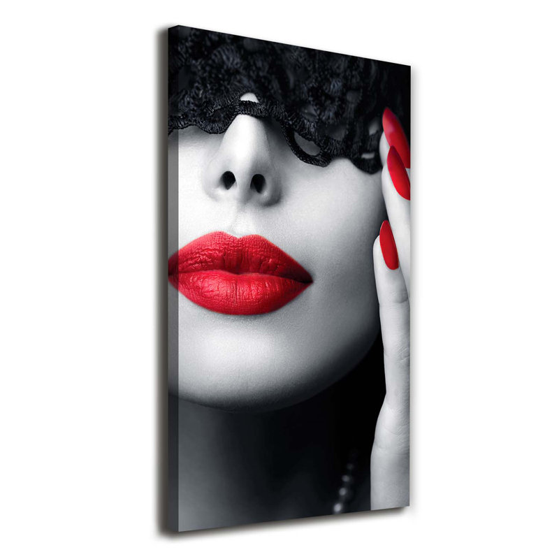 Lace Mask - Wrapped Canvas Print