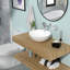 Lavabo de salle de bain vasque en céramique blanche 16 "X16"