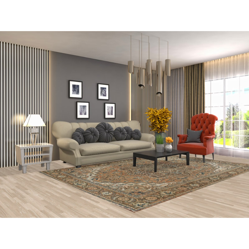 Tapis géométrique rétro 7 x 10