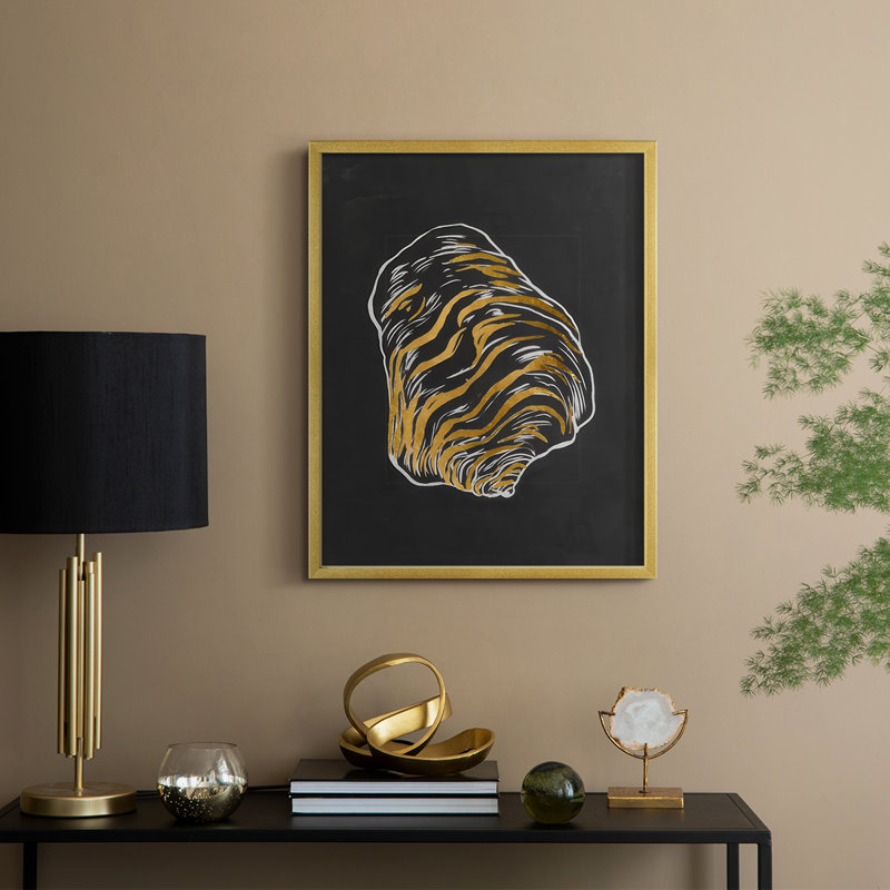 «Night Shell II», reproduction encadrée - bois massif, H 30 po x l 24 po, Doré