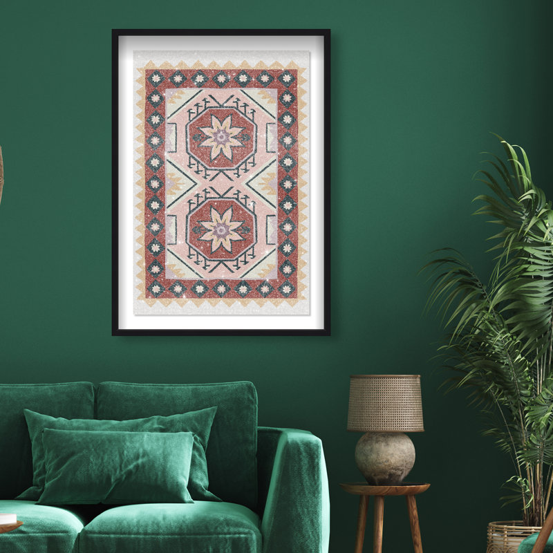 Daylight Damask Print by Oliver Gal, 37.5"H x 25.5"W, Black Shadowbox