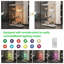 Vitrine en verre trempé avec éclairage à piles PAIPAI, pieds de plancher réglables et tablettes durables pour un rangement et une présentation polyvalents-1432020871