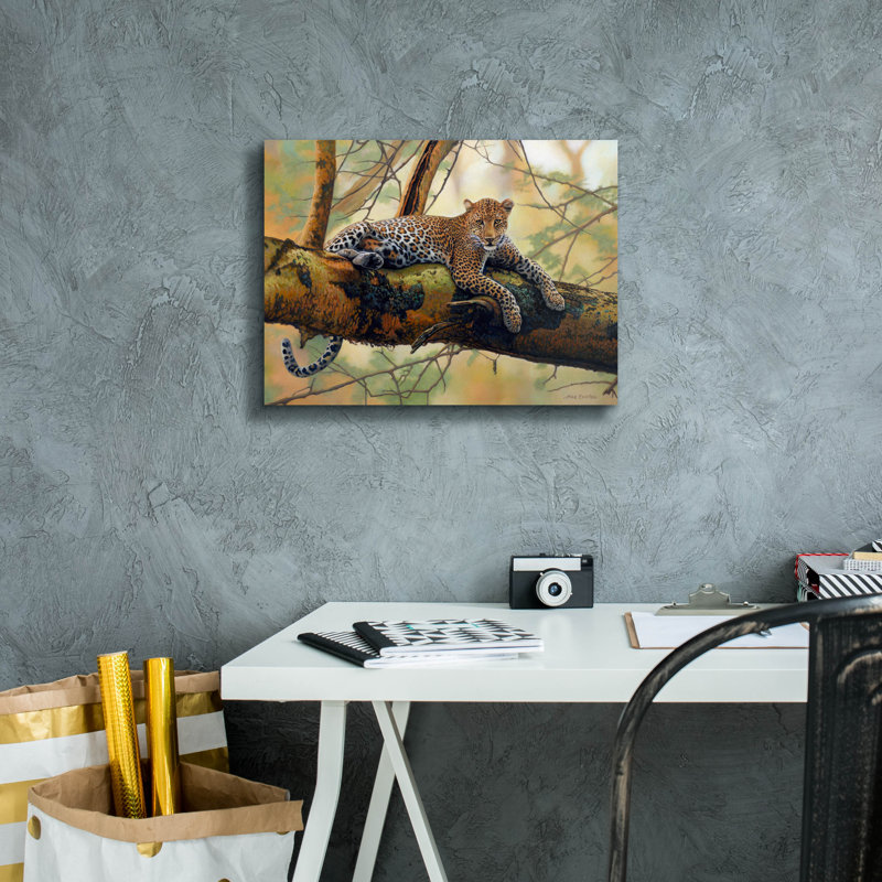 «Epic Graffiti» «African Leopard» par John Zaccheo, art mural sur toile, H 12 po x l 16 po x P 0,75 po
