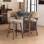 Upholstered Padded Counter Stools Armless Barstools With Wooden Legs For Kitchen Island Bar Counter-660955697