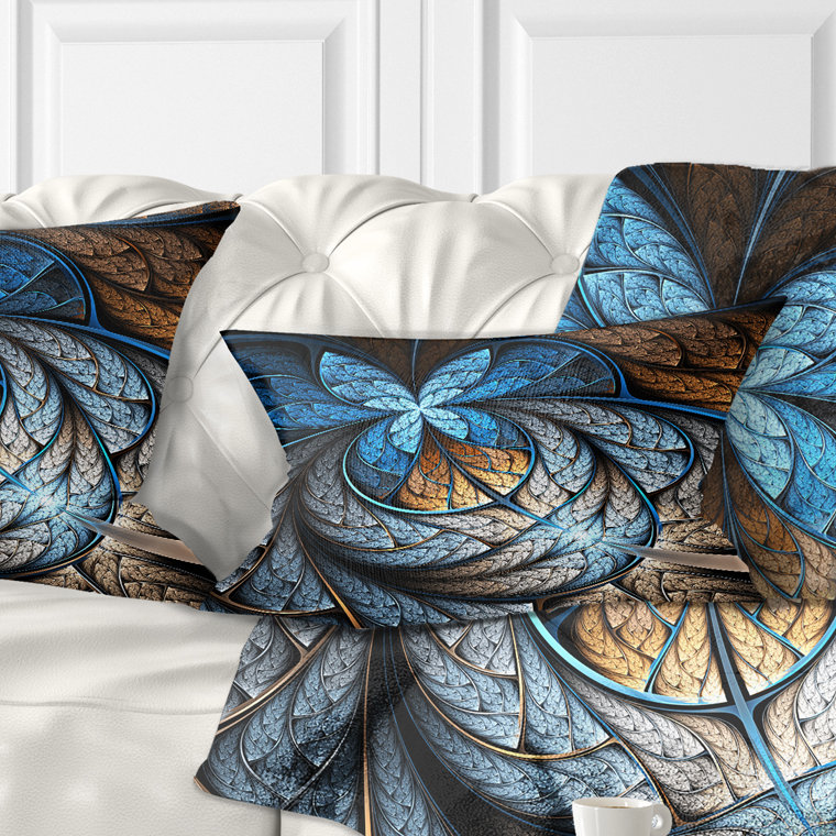 Coussin lombaire à motif floral fractal