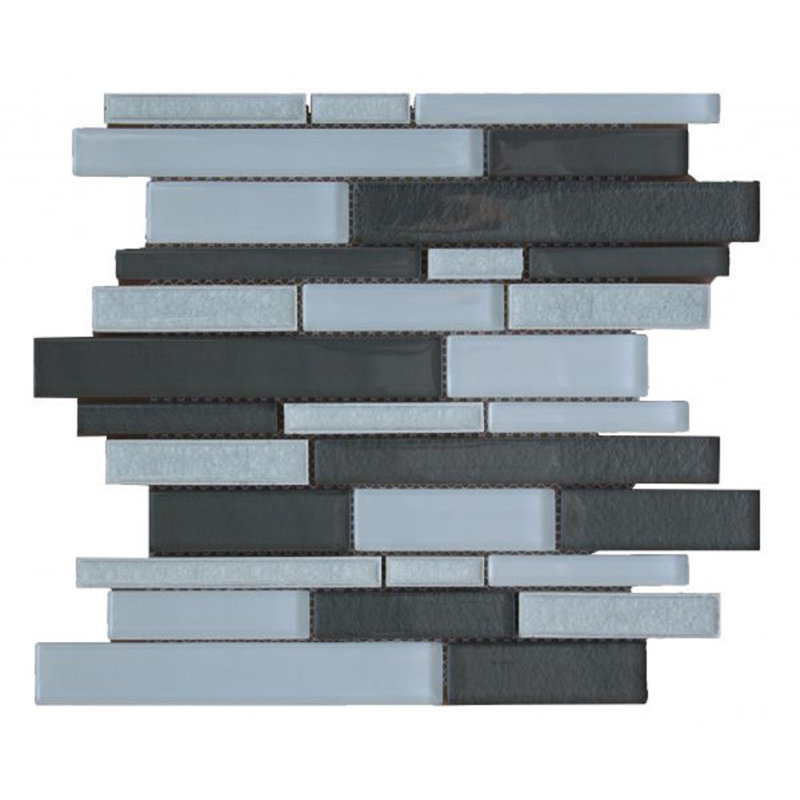 Glacier 12" x 12" Natural Stone/Glass Linear Mosaic Wall & Floor Tile