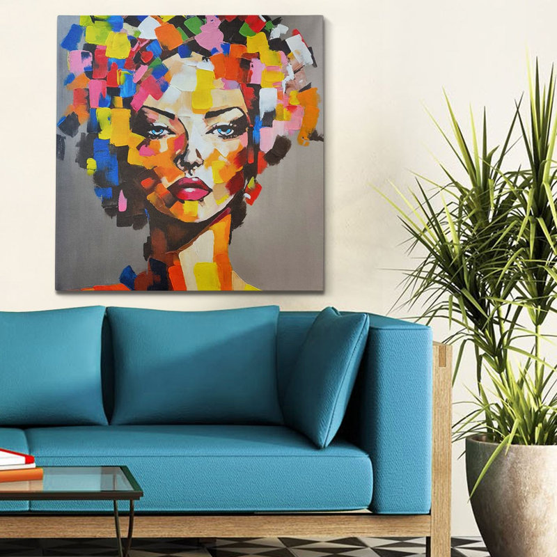 Peinture à l'huile décorative, H 39,37 po x l 39,37 po x P 1 po
