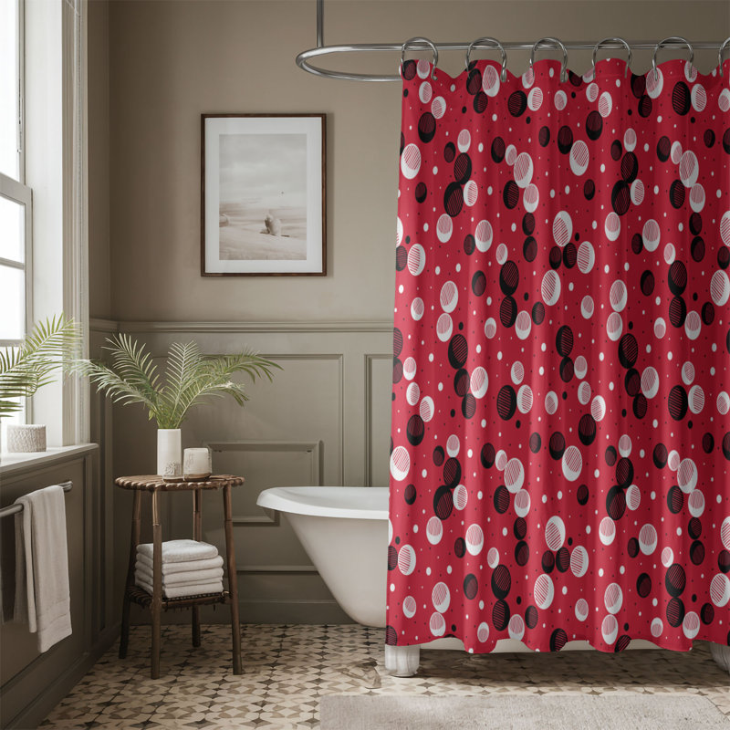 Red Noir - Rideau de douche Premium, H 74 po x l 71 po