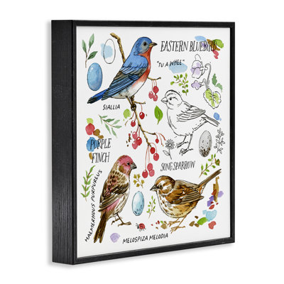 «Woodland Birds Schéma», estampe numérique par Jane Maday