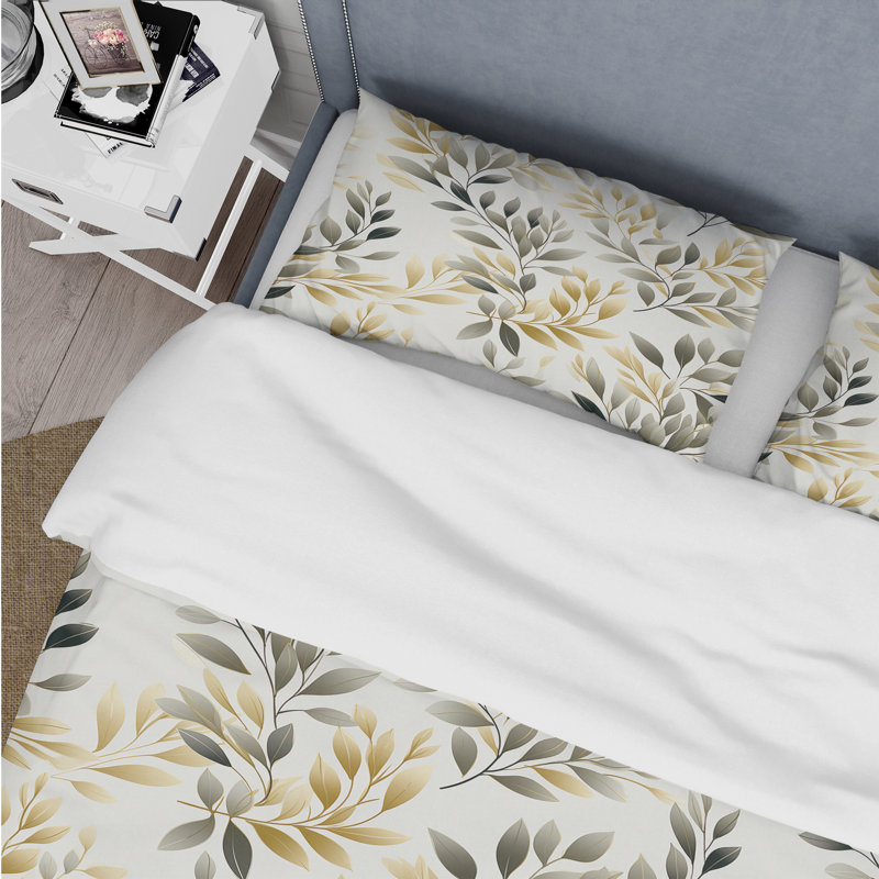 Ensemble de housse de couette Honorin, Housse de couette simple + 1 taie décorative stan