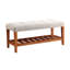 Banc en tissu gris clair Charla-1150584325
