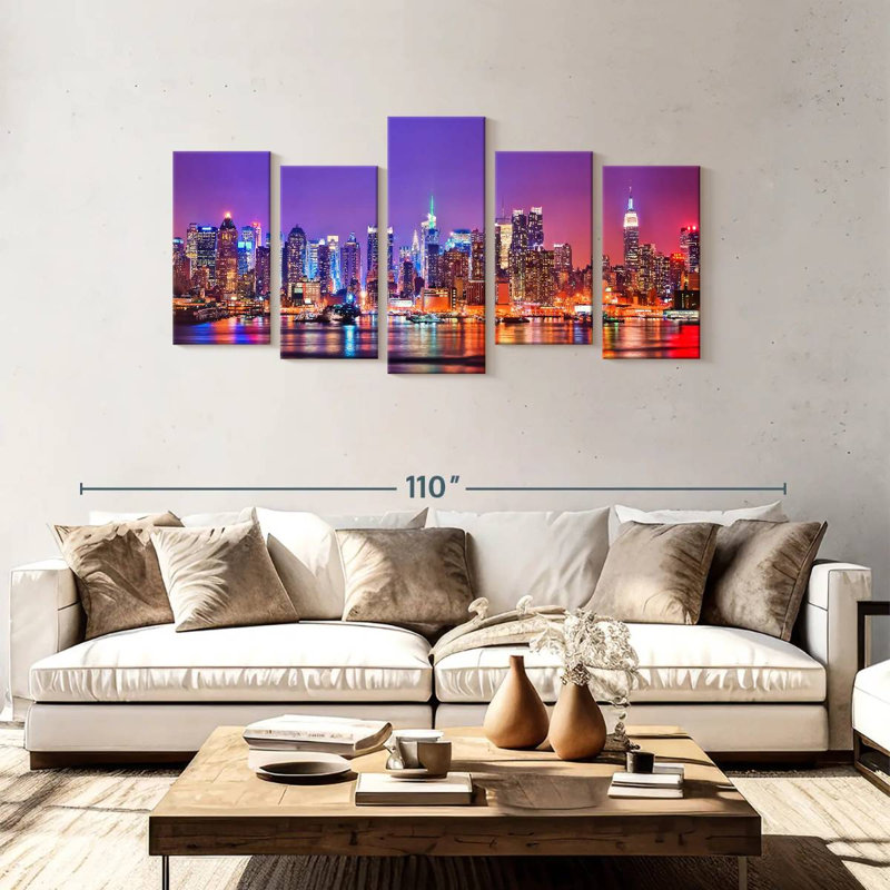  «New York At Night», H 40 po x l 80 po