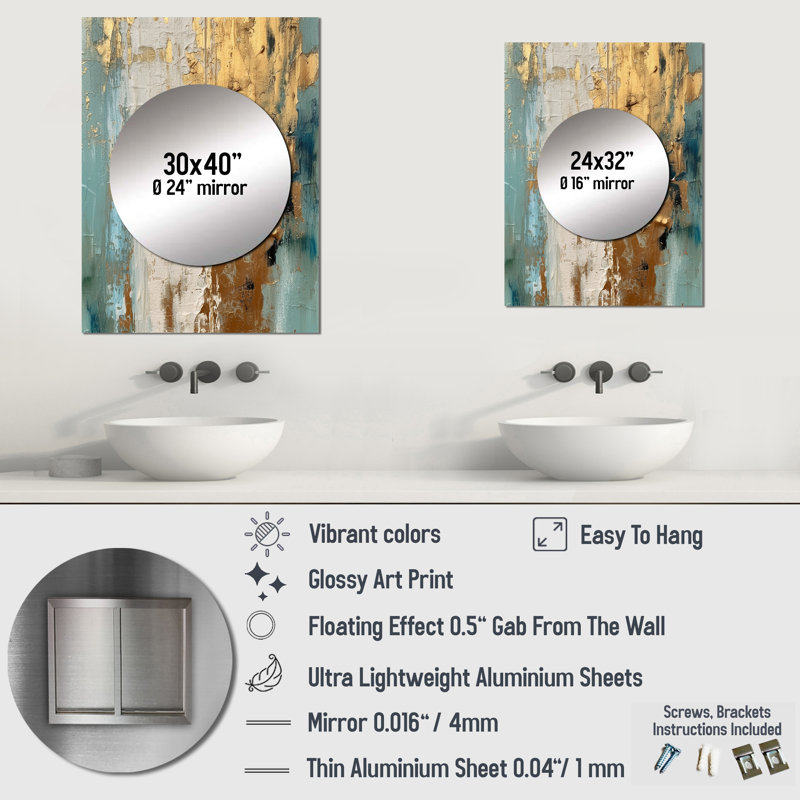 Miroir mural Mascher, 40 po x 30 po