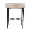 Table d'appoint ronde en bois et fer 24,5 po Labrina