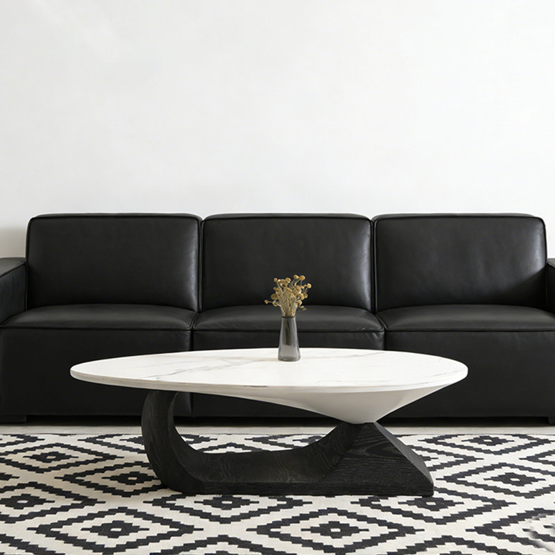 Table basse Luxury, H 15,74 po x L 51,18 po x l 31,49 po, Noir