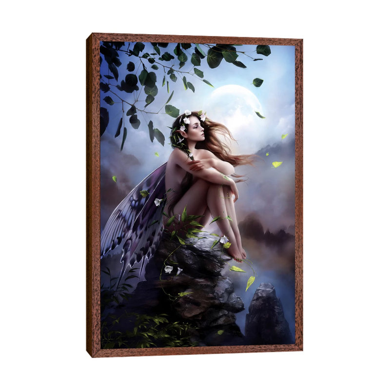 Isra by Melanie Delon - Print on Canvas, 152.5 cm H x 101.5 cm W, Classic Brown Wood Framed