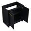 Meuble-lavabo autoportant de 30 po - Châtaignier noir, modèle moderne, porte à fermeture en douceur, espace de rangement abondant sans lavabo supérieur