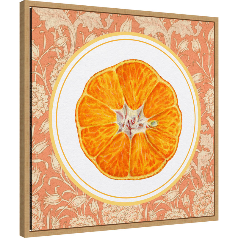 «Once Once An Orange» par Wild Violets, reproduction d'art sur toile encadrée