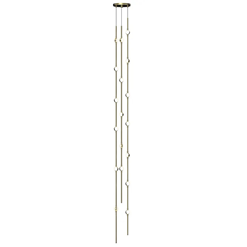 Constellation® 18 - Light LED Pendant, Satin Brass, 3000K, White Optical